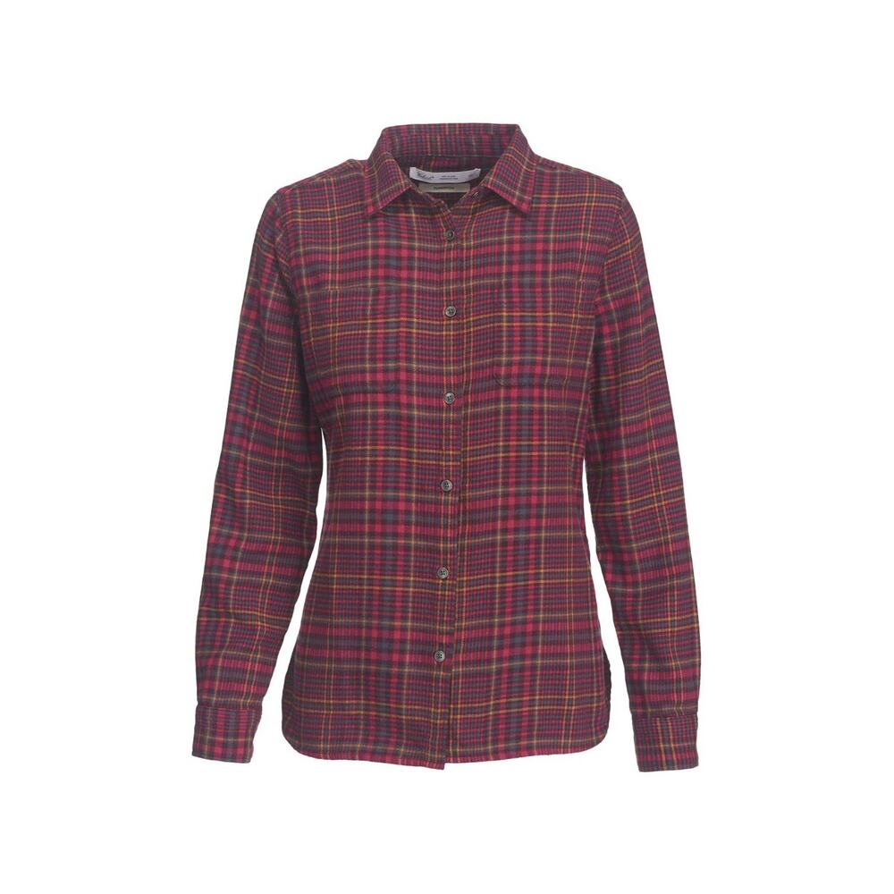 Woolrich Womens Pemberton Triple Brushed Flannel Shirt Magenta Size M New